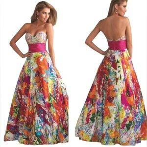 Night moves prom strapless collection maxi dress women’s size size 4